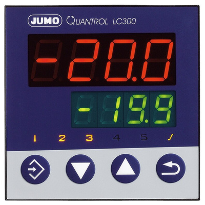 Jumo QUANTROL PID Temperature Controller, 96 x 96mm, 2 Output Analogue, 20 → 30 V ac/dc Supply Voltage