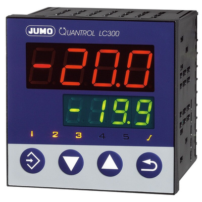 Jumo QUANTROL PID Temperature Controller, 96 x 96mm, 2 Output Analogue, 20 → 30 V ac/dc Supply Voltage