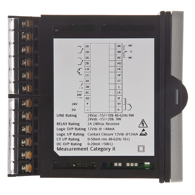 Eurotherm Piccolo P108 PID Temperature Controller, 48 x 96mm, 2 Output Logic, Relay, 85 → 264 V ac Supply Voltage