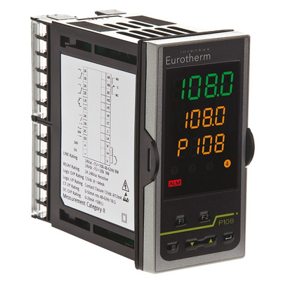Eurotherm Piccolo P108 PID Temperature Controller, 48 x 96mm, 2 Output Logic, Relay, 24 V ac/dc Supply Voltage