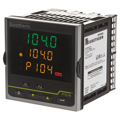 Eurotherm Piccolo P104 PID Temperature Controller, 96 x 96mm, 2 Output Logic, Relay, 85 → 264 V ac Supply Voltage