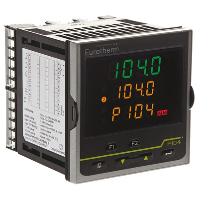 Eurotherm Piccolo P104 PID Temperature Controller, 96 x 96mm, 2 Output Logic, Relay, 85 → 264 V ac Supply Voltage