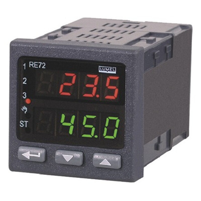 Lumel RE72 Panel Mount PID Temperature Controller, 48 x 48mm, 1 Output: 1x Relay, 1x Logic, 85 → 253 V ac/dc