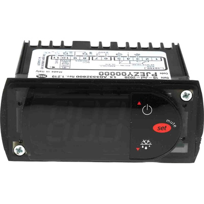 Carel PJ Easy Panel Mount On/Off Temperature Controller, 81 x 36mm 1 Input, 2 Output 2 Relay, 230 V ac Supply Voltage