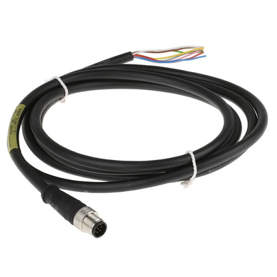 Brad from Molex Straight Male 8 way M12 to Unterminated Sensor Actuator Cable, 2m