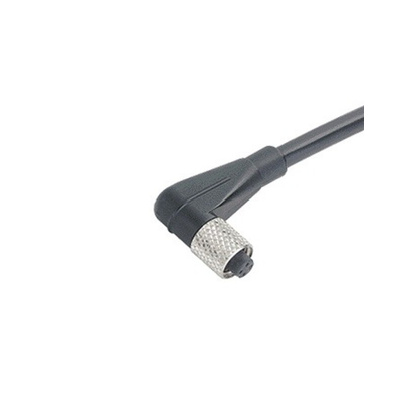 Binder Right Angle Female 4 way M5 to Unterminated Sensor Actuator Cable, 2m
