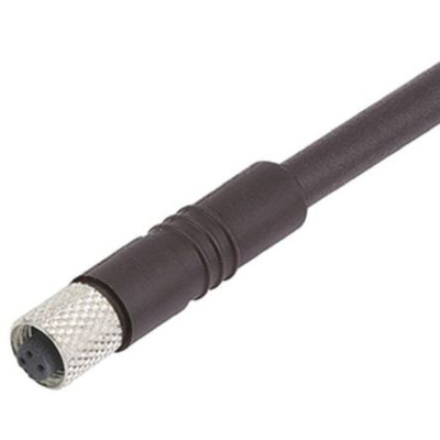 Binder Straight Female 3 way M5 to Unterminated Sensor Actuator Cable, 2m