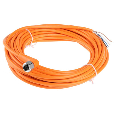 ifm electronic Female 4 way M12 to Unterminated Sensor Actuator Cable, 10m