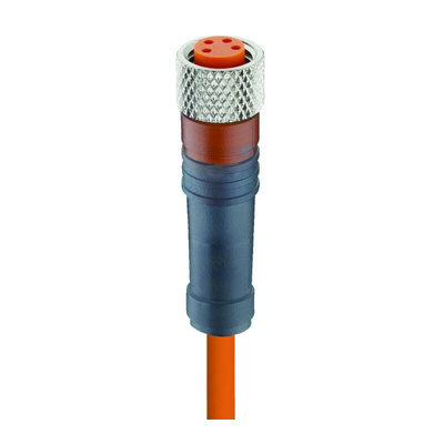 Lumberg Automation Straight Female 4 way M8 to Straight Male 4 way Unterminated Sensor Actuator Cable, 2m