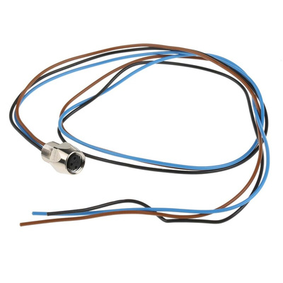 Hirschmann Straight Female 3 way M8 to Unterminated Sensor Actuator Cable, 500mm