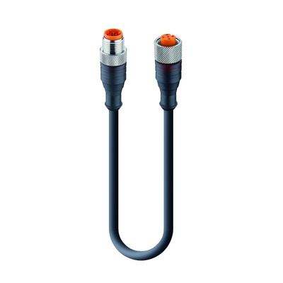 Lumberg Automation Straight Male 5 way M12 to Straight Female 5 way M12 Sensor Actuator Cable, 5m