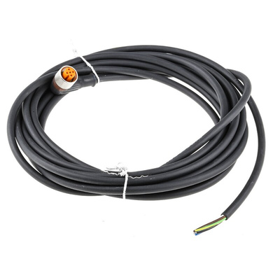 Lumberg Automation Right Angle Female 5 way M12 to Right Angle Female 5 way Unterminated Sensor Actuator Cable, 5m