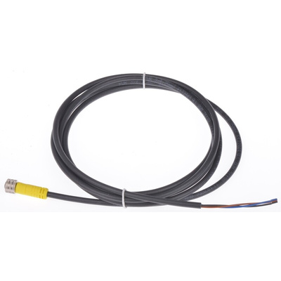 Brad from Molex Straight Female 3 way M8 to Unterminated Sensor Actuator Cable, 2m