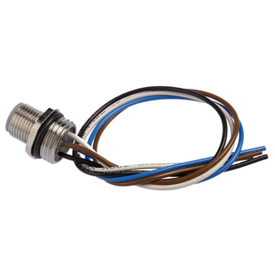 Hirschmann Straight Male 4 way M12 to Unterminated Sensor Actuator Cable, 200mm