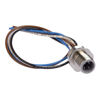 Hirschmann Straight Male 4 way M12 to Unterminated Sensor Actuator Cable, 200mm