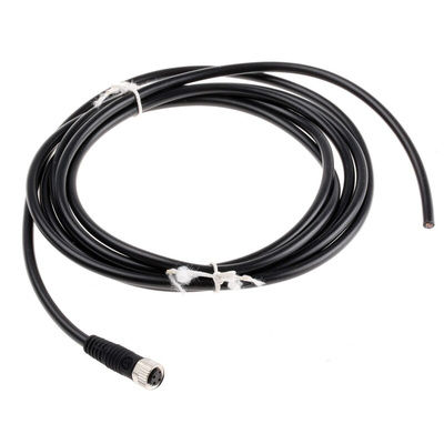 Binder Straight Female 3 way M8 to Unterminated Sensor Actuator Cable, 2m
