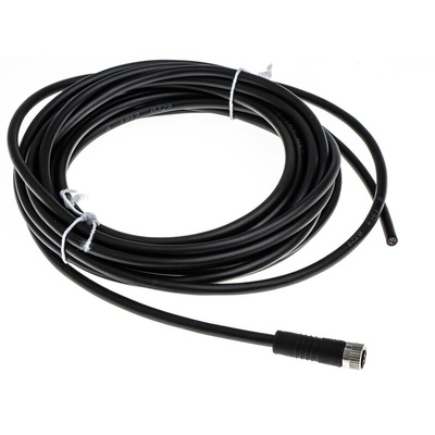 binder Straight Female 3 way M8 to Unterminated Sensor Actuator Cable, 5m