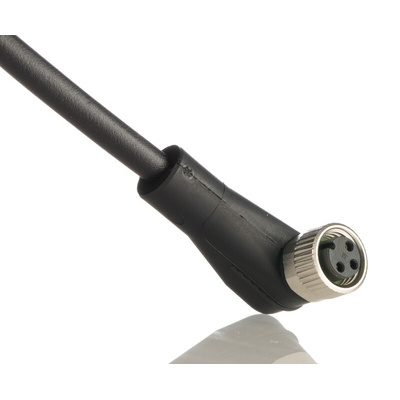 binder Right Angle Female 3 way M8 to Unterminated Sensor Actuator Cable, 2m