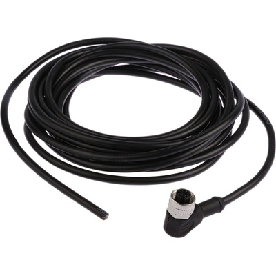 binder Right Angle Female 4 way M12 to Unterminated Sensor Actuator Cable, 5m
