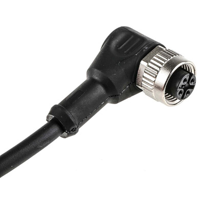 binder Right Angle Female 4 way M12 to Unterminated Sensor Actuator Cable, 5m