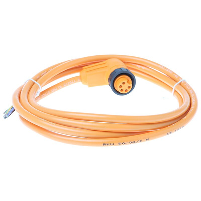 Pepperl + Fuchs Right Angle Female 5 way 7/8 in Circular to Unterminated Sensor Actuator Cable, 2m