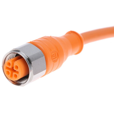 Lumberg Automation Straight Female 4 way M12 to Straight Male 4 way M12 Sensor Actuator Cable, 2m
