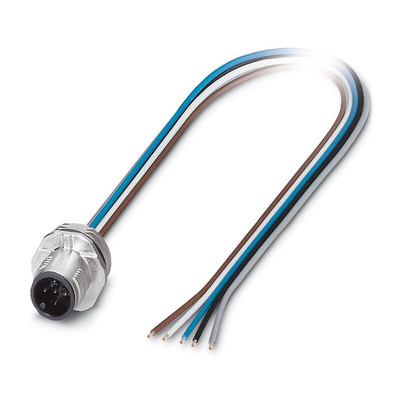Phoenix Contact Straight Male 5 way M12 to Sensor Actuator Cable, 500mm