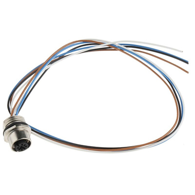 Phoenix Contact Straight Female 4 way M12 to Sensor Actuator Cable, 500mm