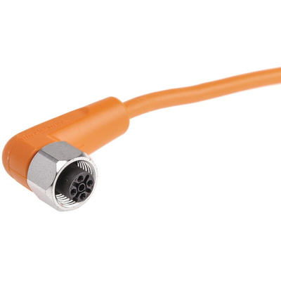 ifm electronic Female 4 way M12 to Unterminated Sensor Actuator Cable, 2m