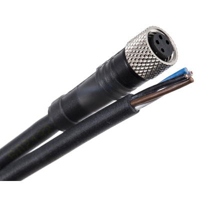 Telemecanique Sensors Straight Female 4 way M8 to Unterminated Sensor Actuator Cable, 2m