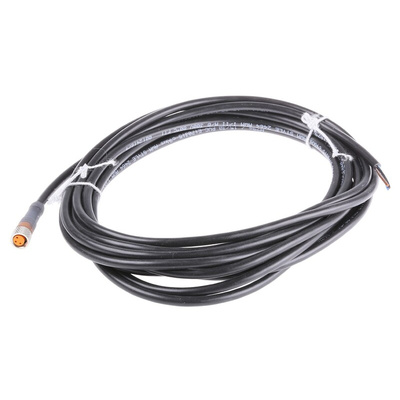 SMC Straight Female 3 way M8 to Unterminated Sensor Actuator Cable, 5m