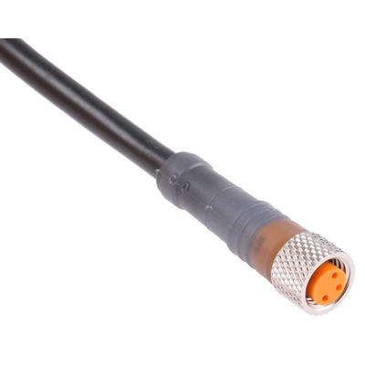 SMC Straight Female 3 way M8 to Unterminated Sensor Actuator Cable, 5m