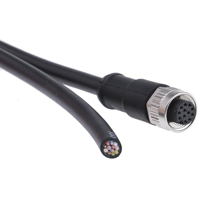 Binder Straight Female 12 way M12 to Unterminated Sensor Actuator Cable, 2m