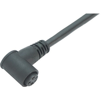 Binder Right Angle Female 4 way M8 to Unterminated Sensor Actuator Cable, 2m