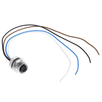 Binder Female 4 way M12 to Unterminated Sensor Actuator Cable, 200mm