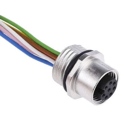 Binder Female 8 way M12 to Unterminated Sensor Actuator Cable, 200mm
