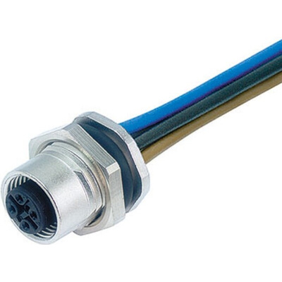 Binder Female 5 way M12 to Unterminated Sensor Actuator Cable, 200mm