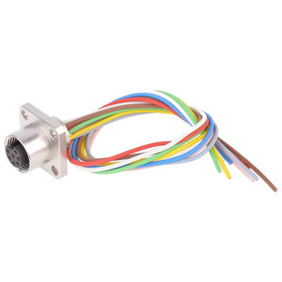 Binder Female 8 way M12 to Unterminated Sensor Actuator Cable, 200mm