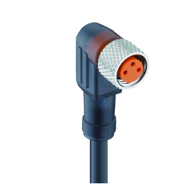 Lumberg Automation Right Angle Female 3 way M8 to Unterminated Sensor Actuator Cable, 2m
