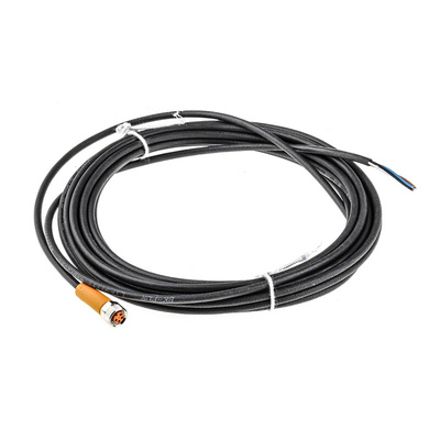 ifm electronic Straight Female 4 way M8 to Unterminated Sensor Actuator Cable, 5m