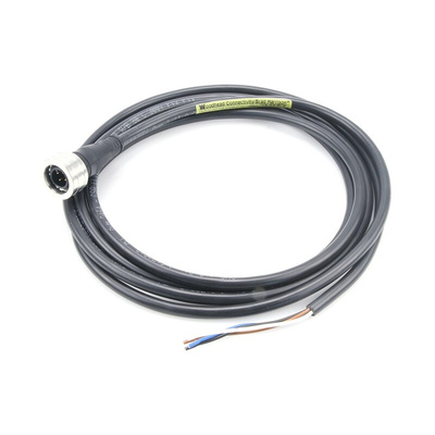 Brad from Molex Straight Male 4 way M12 to Unterminated Sensor Actuator Cable, 2m
