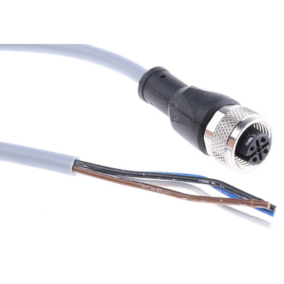 Jumo Female 4 way M12 to Unterminated Sensor Actuator Cable, 2m