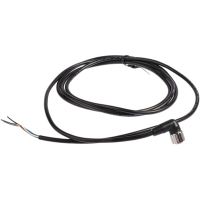Omron Right Angle Female 4 way M12 to Unterminated Sensor Actuator Cable, 2m
