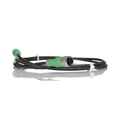 Phoenix Contact Straight Female 4 way M12 to Straight Male 4 way M12 Sensor Actuator Cable, 1.5m