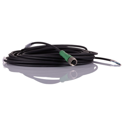 Phoenix Contact Straight Female 4 way M12 to Unterminated Sensor Actuator Cable, 10m