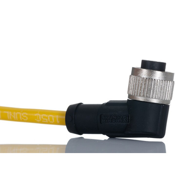 Phoenix Contact Right Angle Female 4 way M12 to Unterminated Sensor Actuator Cable, 10m