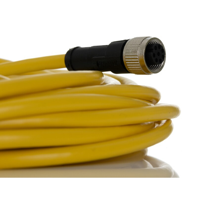 Phoenix Contact Straight Female 8 way M12 to 8 way Unterminated Sensor Actuator Cable, 10m