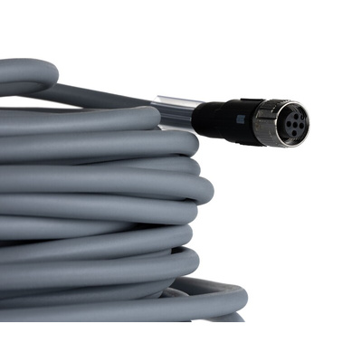 Phoenix Contact Straight Female 5 way M12 to Straight Male 5 way M12 Bus Cable, 20m