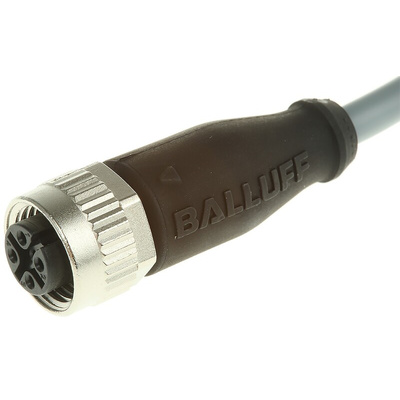 BALLUFF Straight Female 4 way M12 to Unterminated Sensor Actuator Cable, 5m
