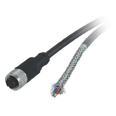 Baumer Female 8 way M12 to Unterminated Sensor Actuator Cable, 2m